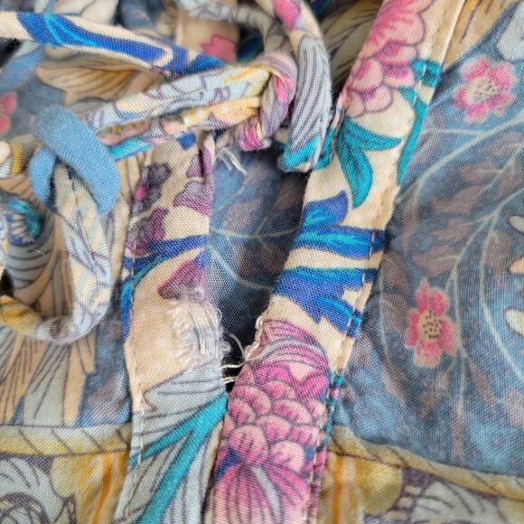 R Vivimos Boho Dress Vintage Print Birds Floral Empire Waist Midi Women Medium - Picture 11 of 11